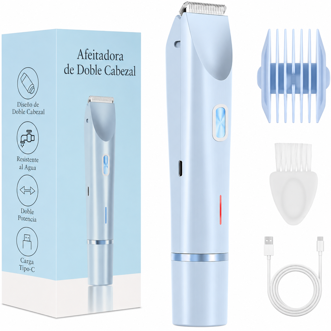 Afeitadora eléctrica impermeable recargable para mujer